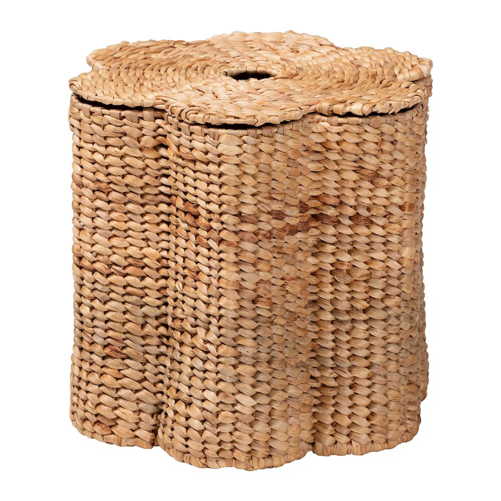 Della Woven Seagrass Laundry Hamper - Handwoven Wicker Storage Basket with. Picture 1