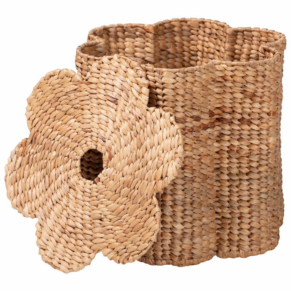 Della Woven Seagrass Laundry Hamper - Handwoven Wicker Storage Basket with. Picture 2