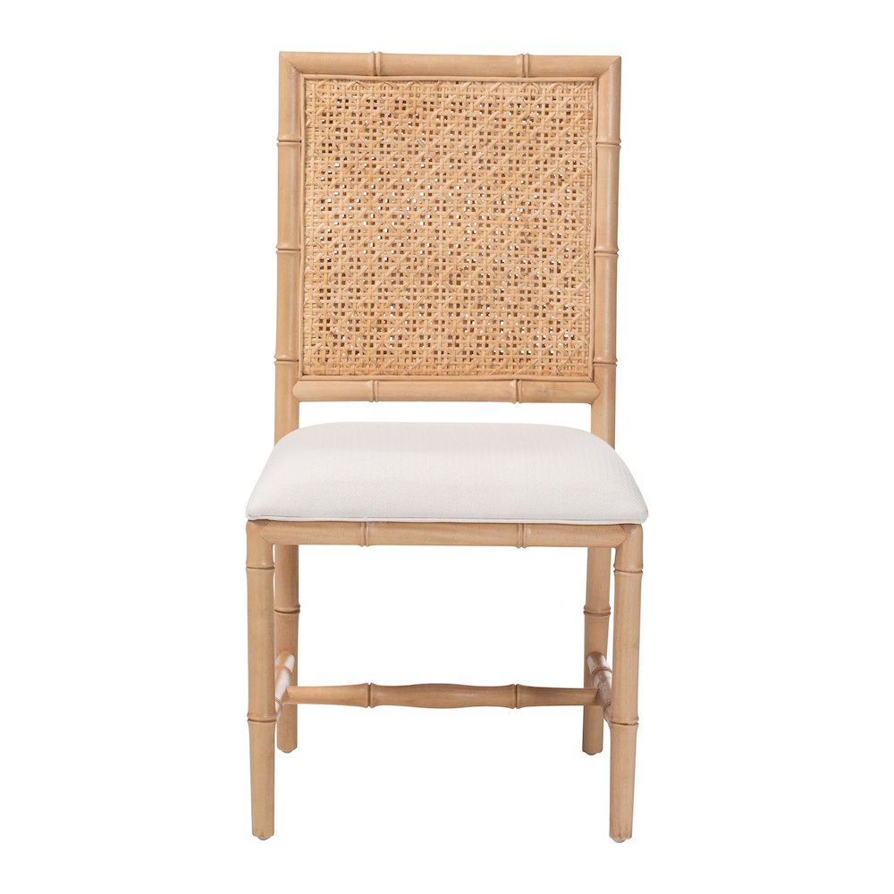 Sandy Wood & Rattan Dining Chair. Picture 2