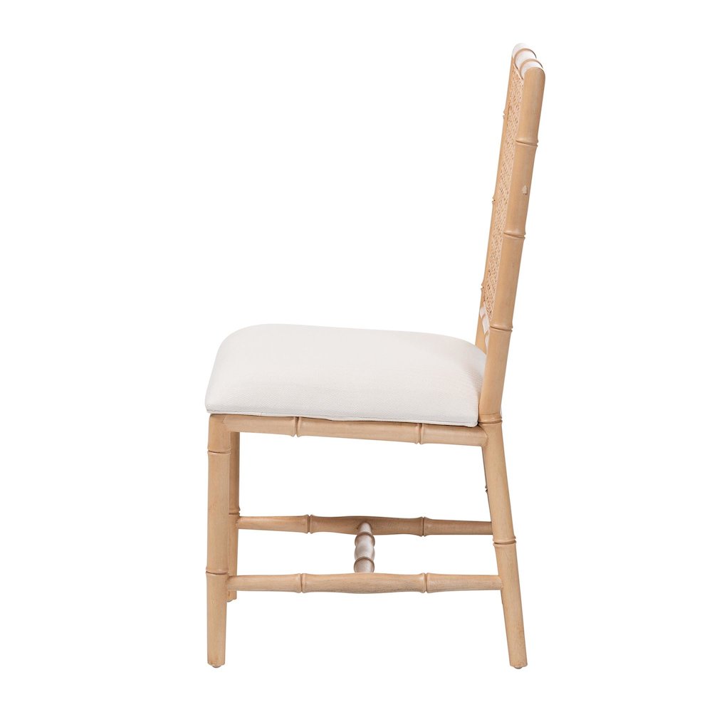 Sandy Wood & Rattan Dining Chair. Picture 4