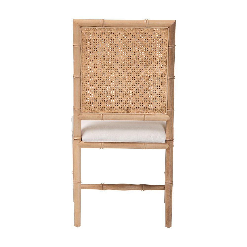 Sandy Wood & Rattan Dining Chair. Picture 5