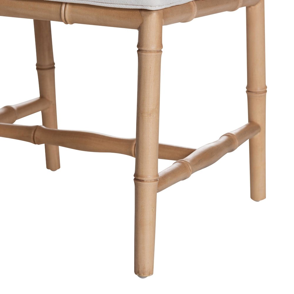 Sandy Wood & Rattan Dining Chair. Picture 7