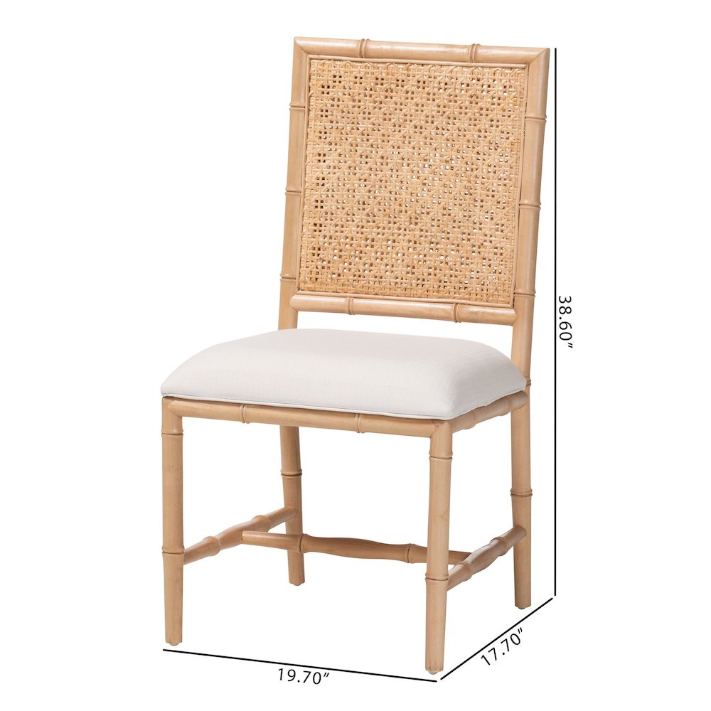 Sandy Wood & Rattan Dining Chair. Picture 10