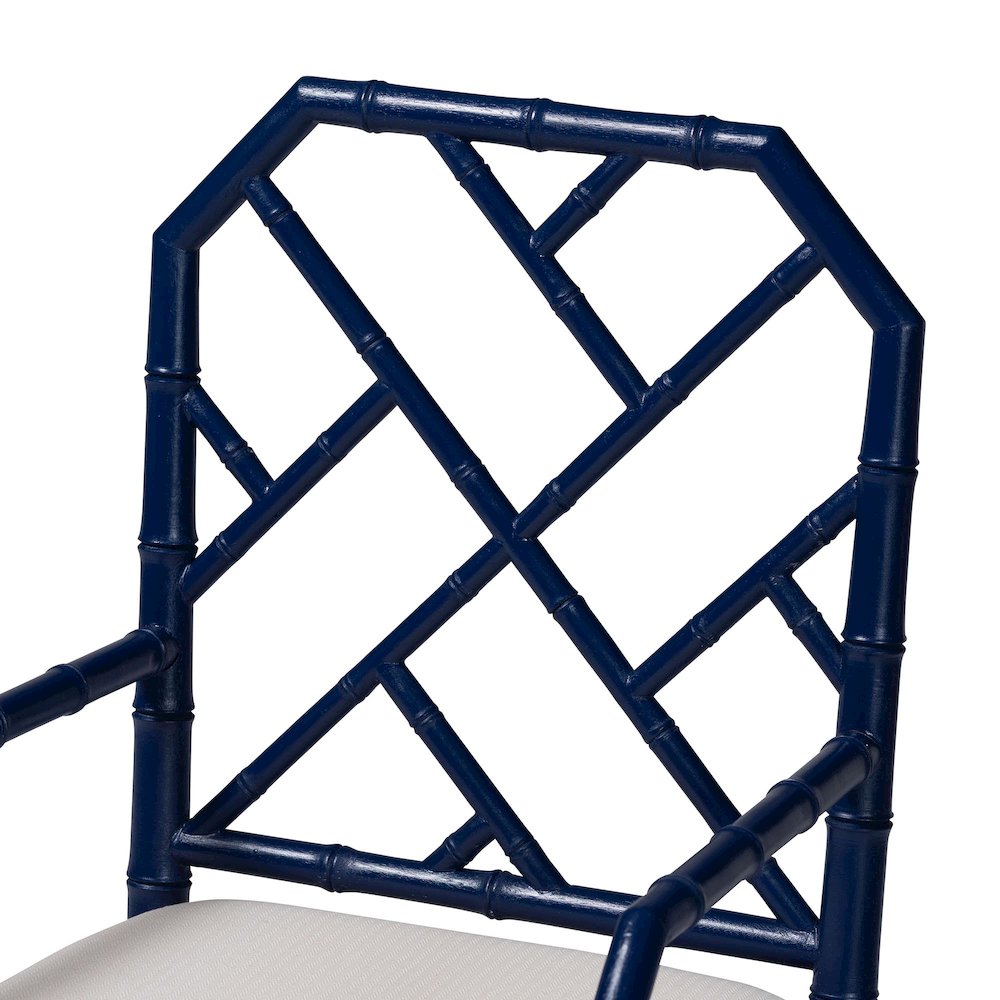 Sergio Wood 2-Piece Dining Chair Set, Navy Blue. Picture 5