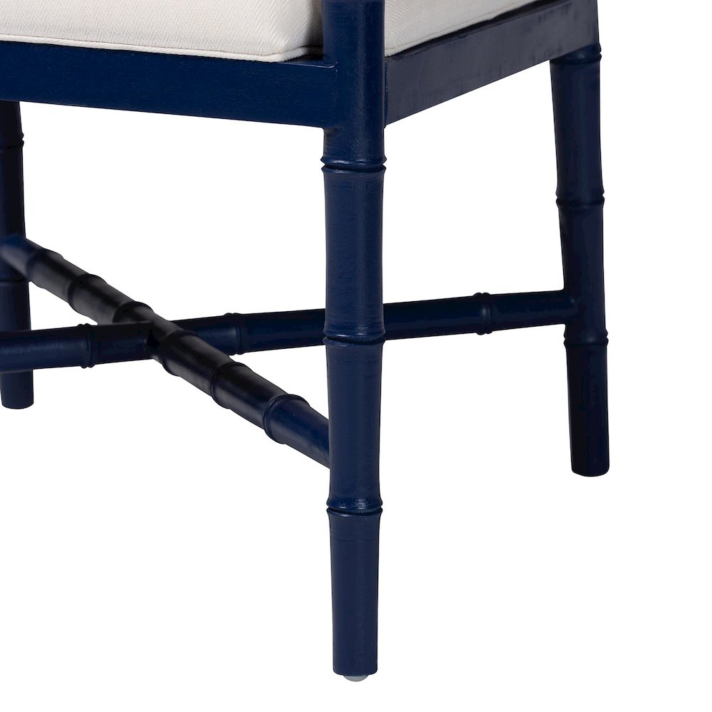 Sergio Wood 2-Piece Dining Chair Set, Navy Blue. Picture 6