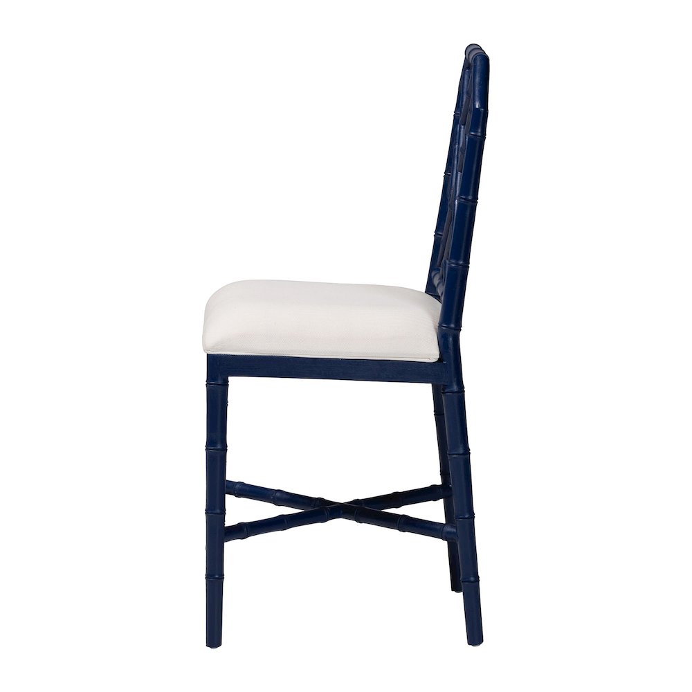 Sergio Wood Counter Stool, Navy Blue. Picture 4