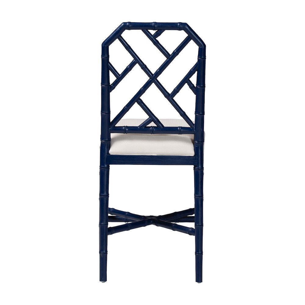 Sergio Wood Counter Stool, Navy Blue. Picture 5