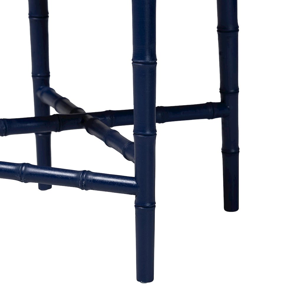 Sergio Wood Counter Stool, Navy Blue. Picture 7