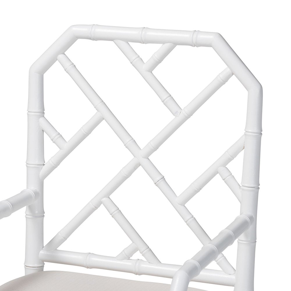Sergio Wood 2-Piece Dining Chair Set, White. Picture 5