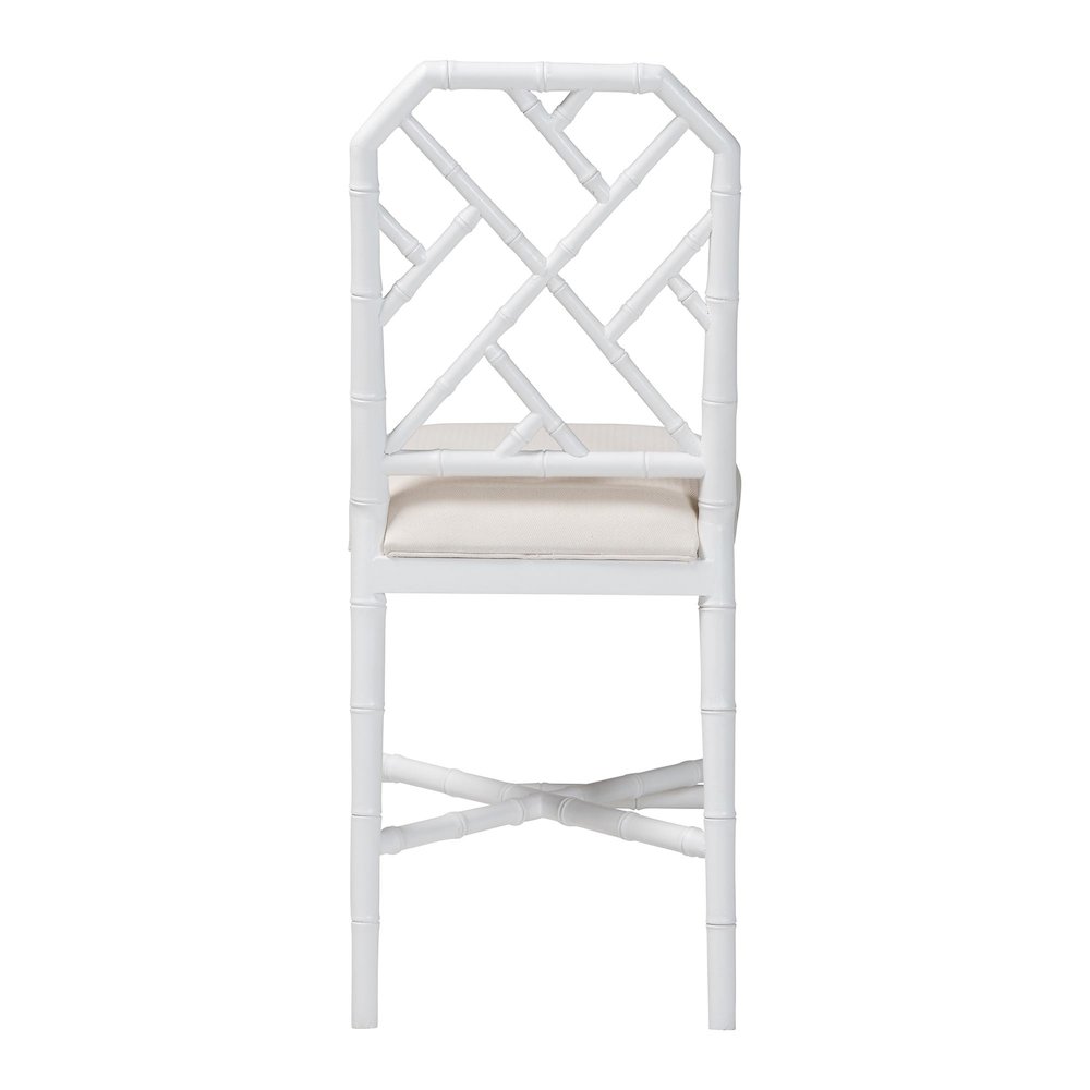 Sergio Wood Counter Stool, White. Picture 5
