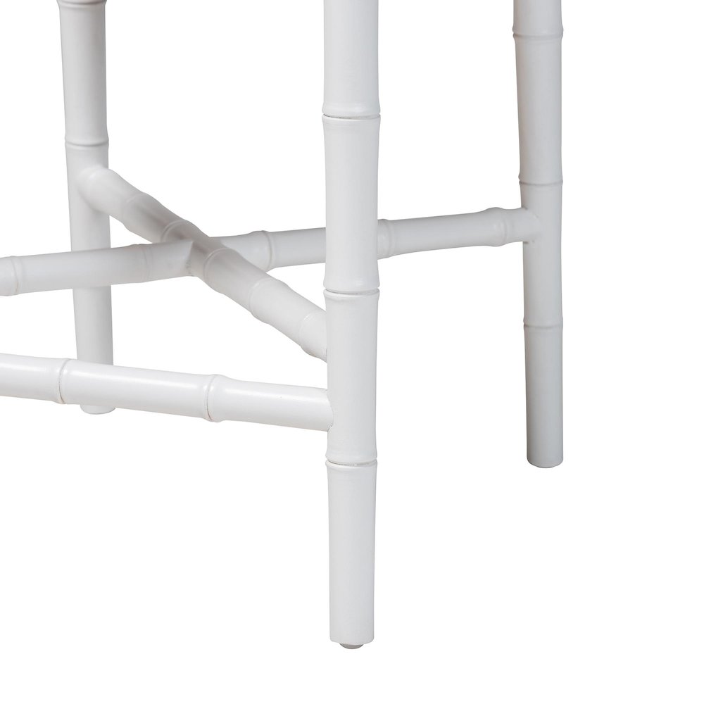 Sergio Wood Counter Stool, White. Picture 7