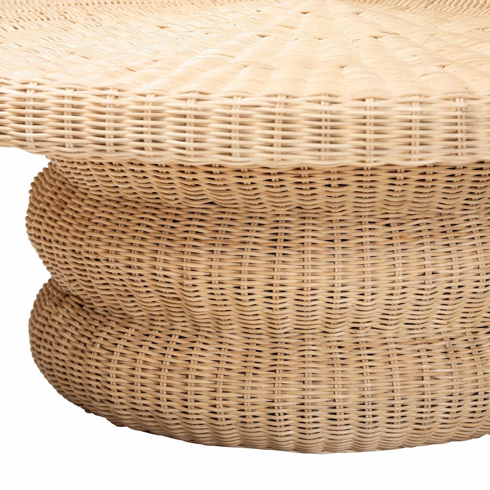 Silvia Natural Rattan Coffee Table. Picture 4