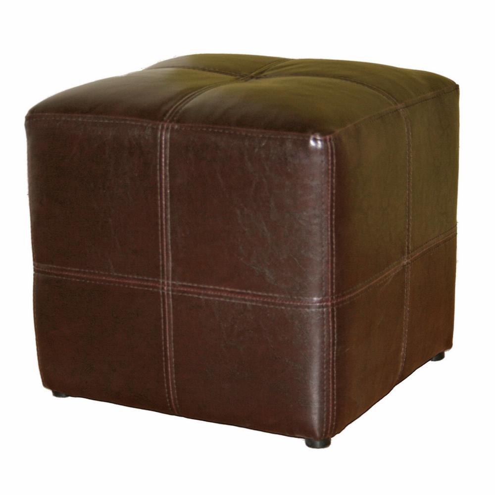 Nox Dark Brown Ottoman. Picture 1