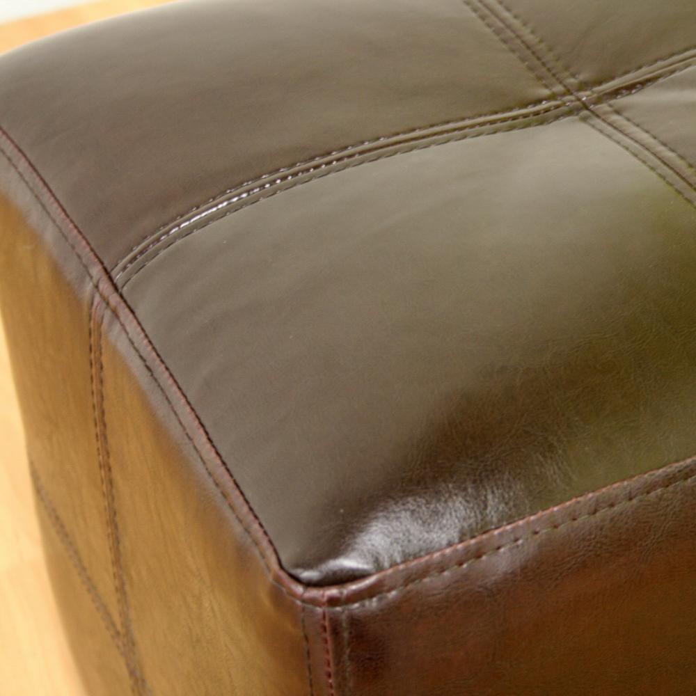 Nox Dark Brown Ottoman. Picture 2