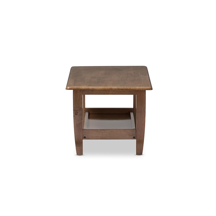 Walnut Finished Brown Wood Coffee Table "Walnut" Brown. Picture 3