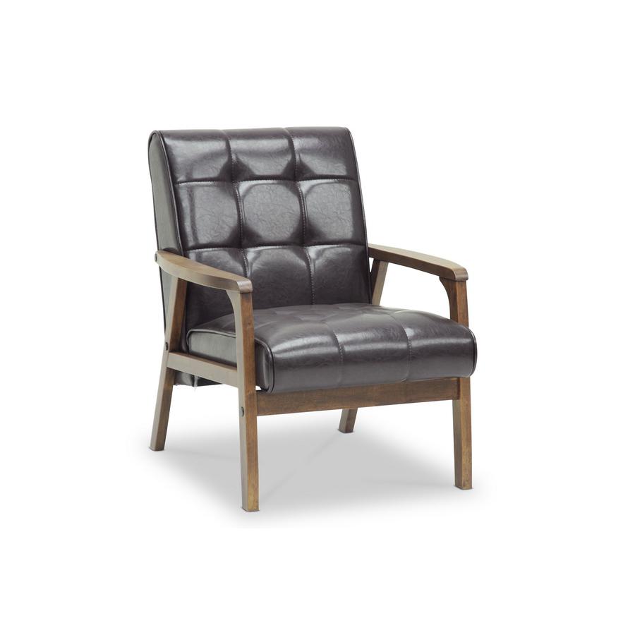 Mid-Century Masterpieces Club Chair—Brown. Picture 1