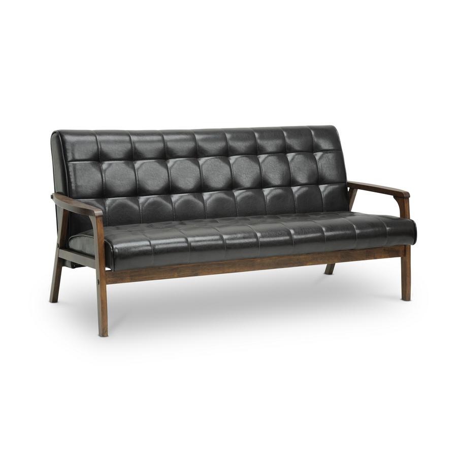Baxton Studio Mid-Century Masterpieces Sofa-Brown. Picture 3