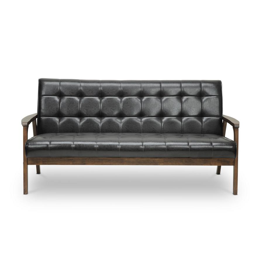 Baxton Studio Mid-Century Masterpieces Sofa-Brown. Picture 1