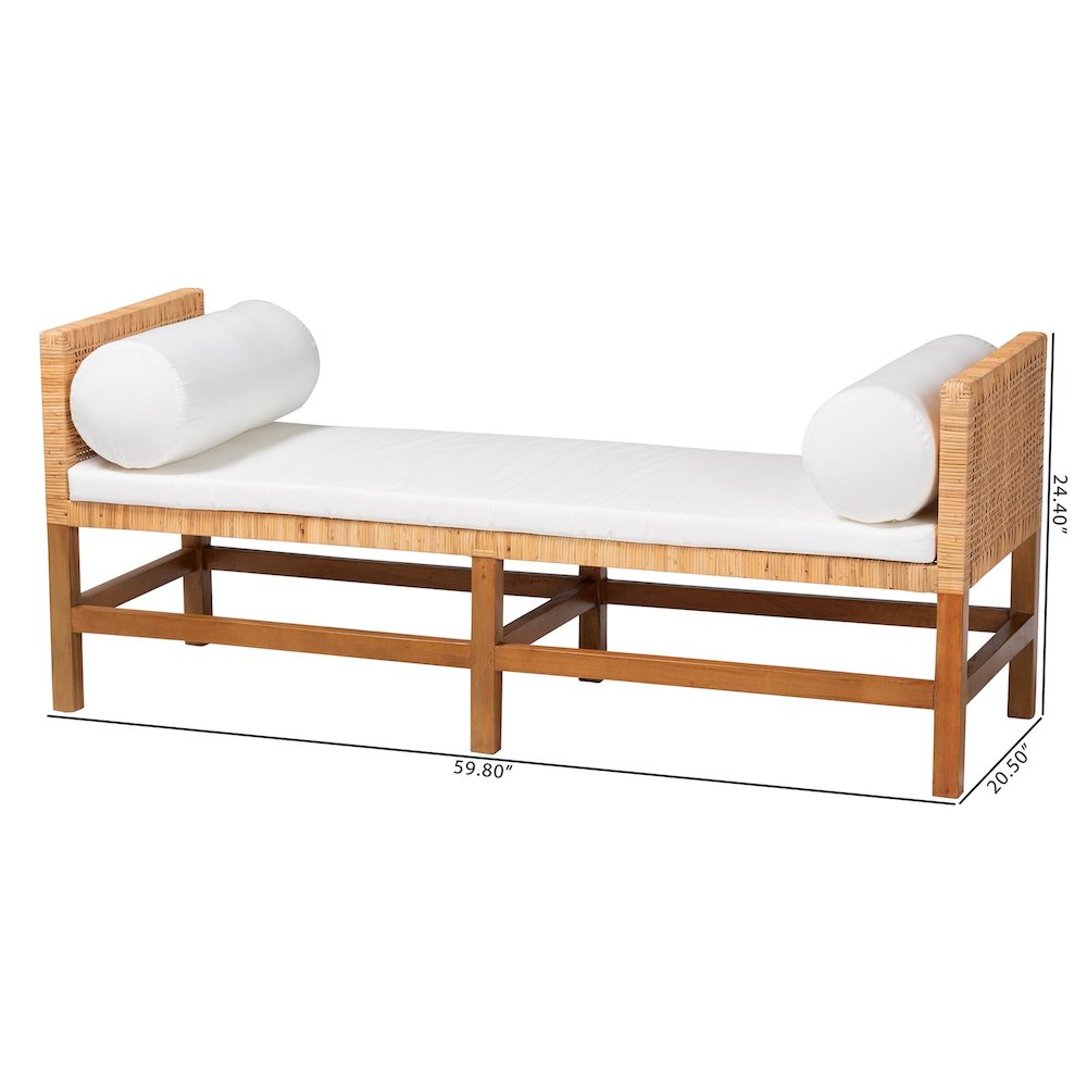 Vivan Natural Rattan Bench, Backless. Picture 8