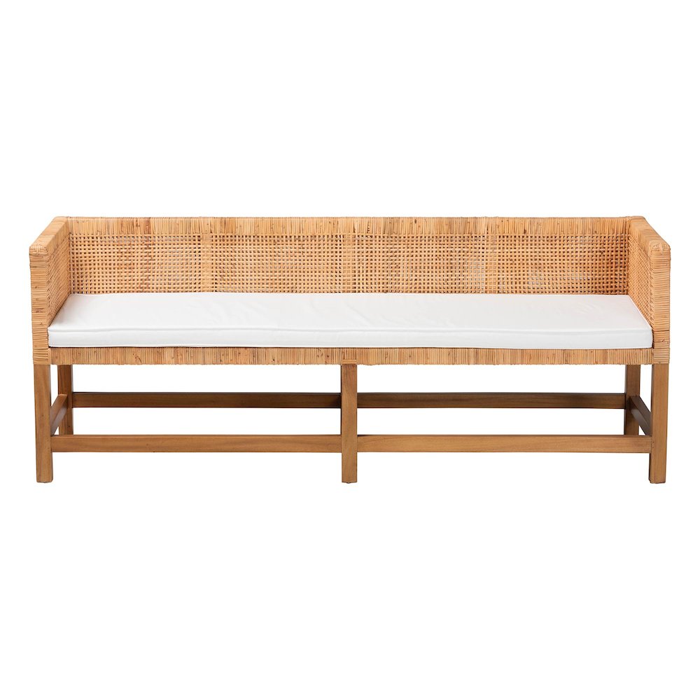Vivan Natural Rattan Bench, Backrest. Picture 2