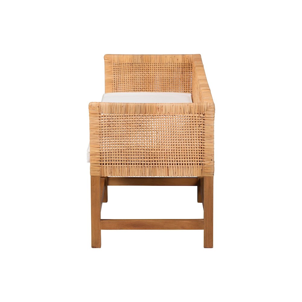 Vivan Natural Rattan Bench, Backrest. Picture 4