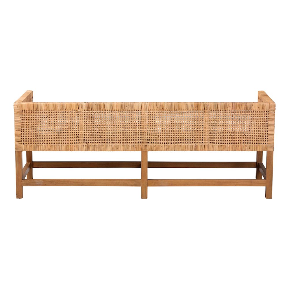 Vivan Natural Rattan Bench, Backrest. Picture 5