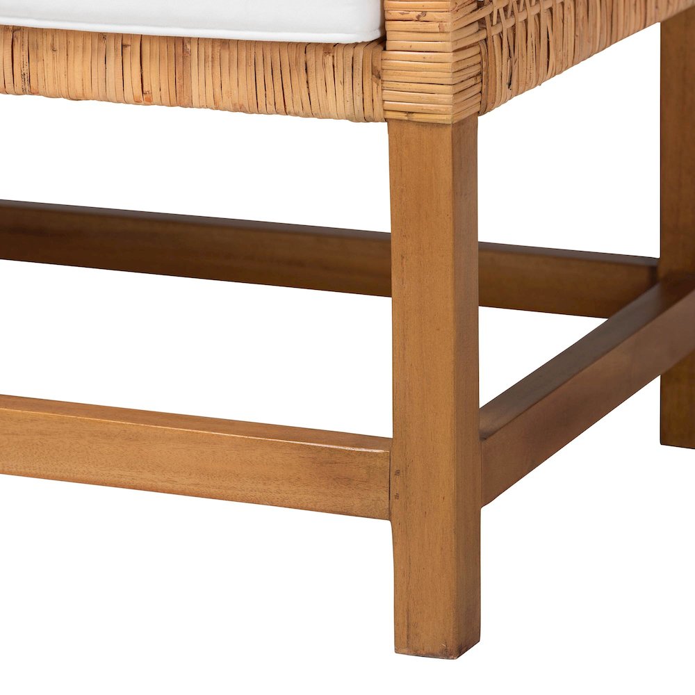 Vivan Natural Rattan Bench, Backrest. Picture 6