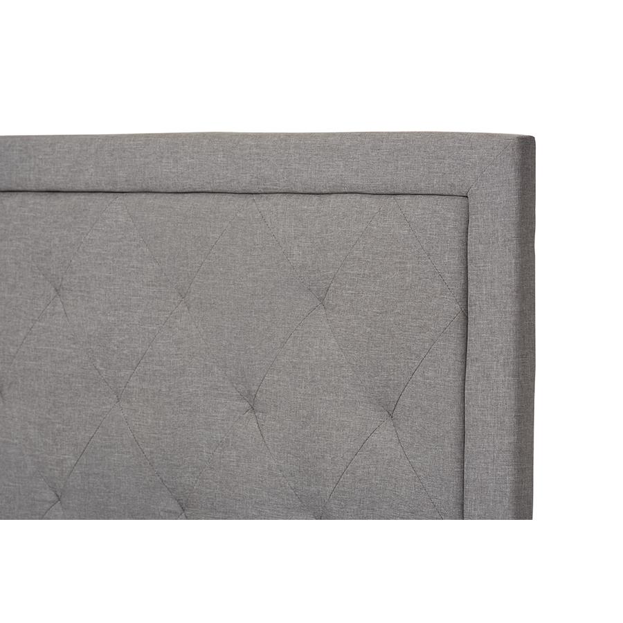 Grey Twin Size Tufting Bed. Picture 3