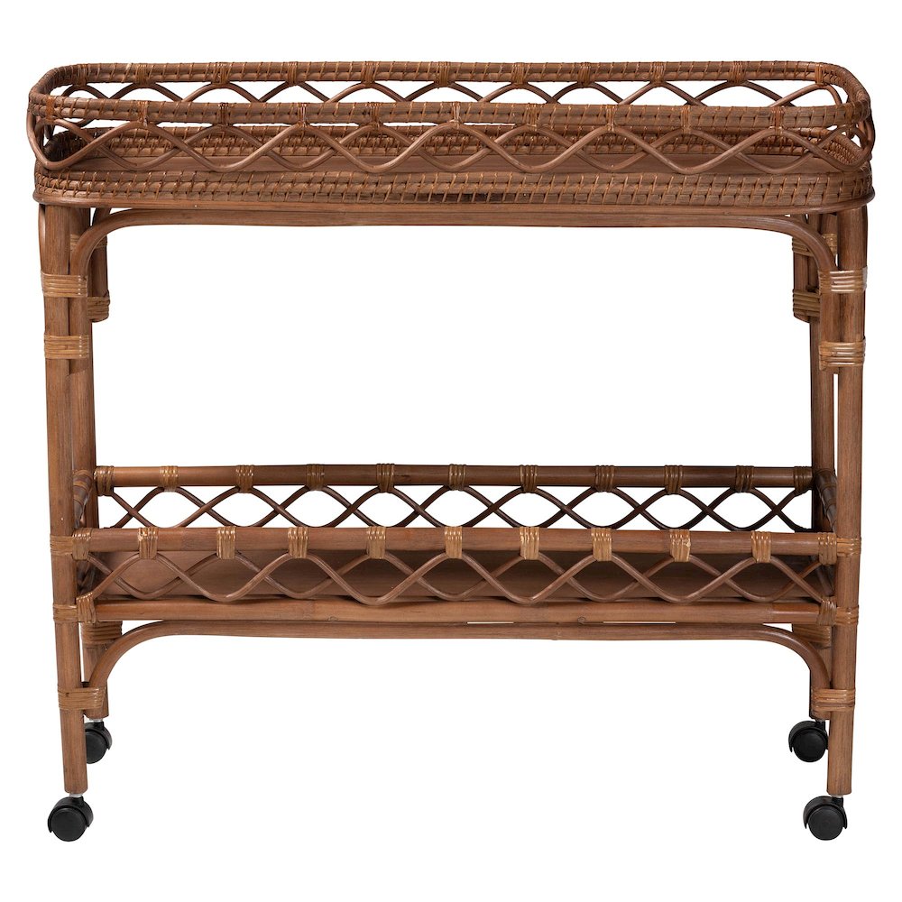 Fumiyo Natural Rattan Kitchen Cart. Picture 2