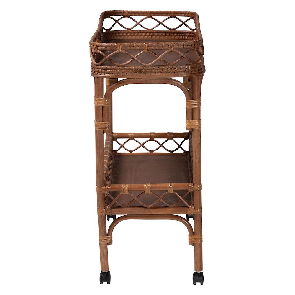Fumiyo Natural Rattan Kitchen Cart. Picture 4