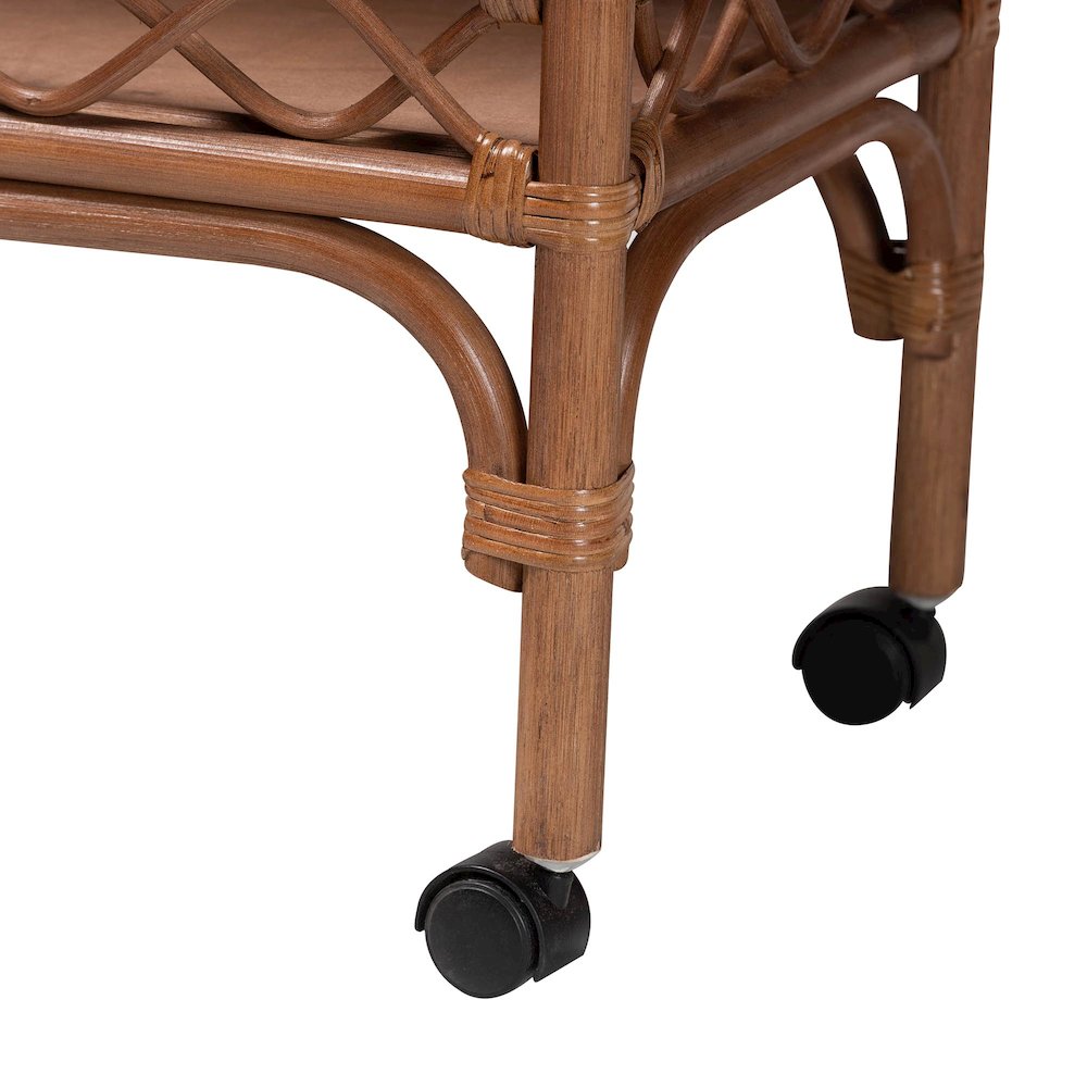 Fumiyo Natural Rattan Kitchen Cart. Picture 6