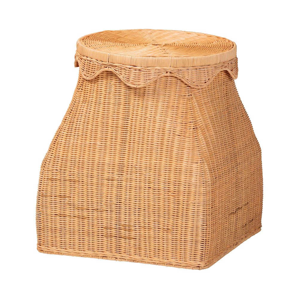 Ada Natural Rattan Laundry Hamper - Handwoven Wicker Storage Basket for Laundry. Picture 1