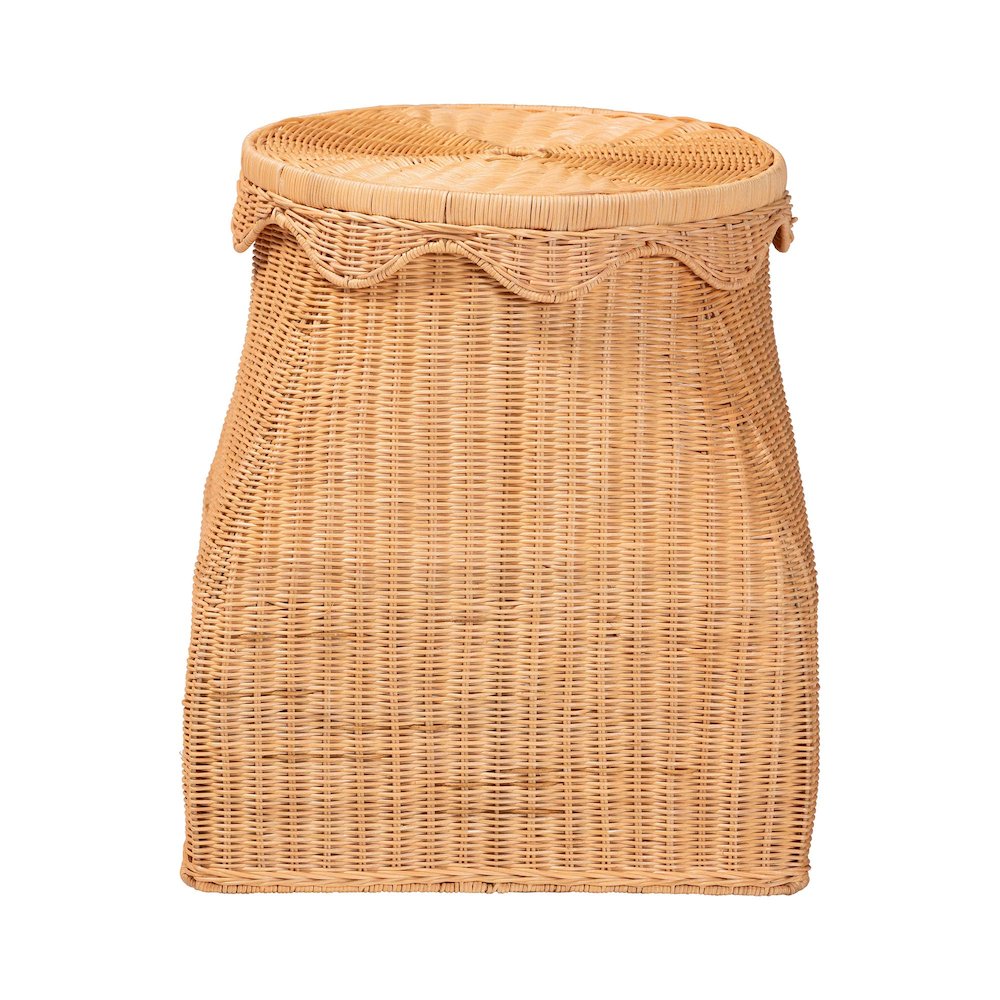 Ada Natural Rattan Laundry Hamper - Handwoven Wicker Storage Basket for Laundry. Picture 2