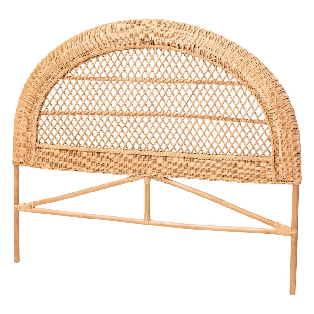 Harini Natural Rattan Standalone Headboard, Queen. Picture 1