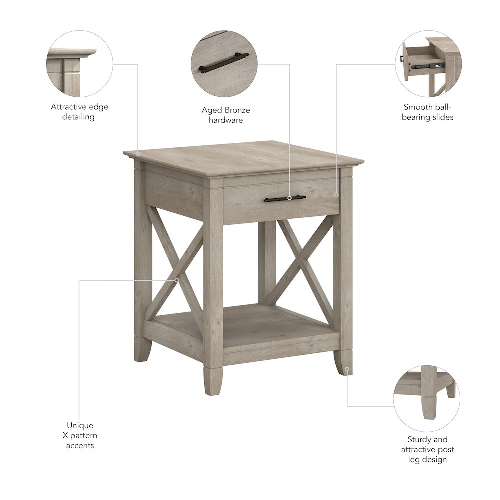 Key West End Table with Storage. Picture 7