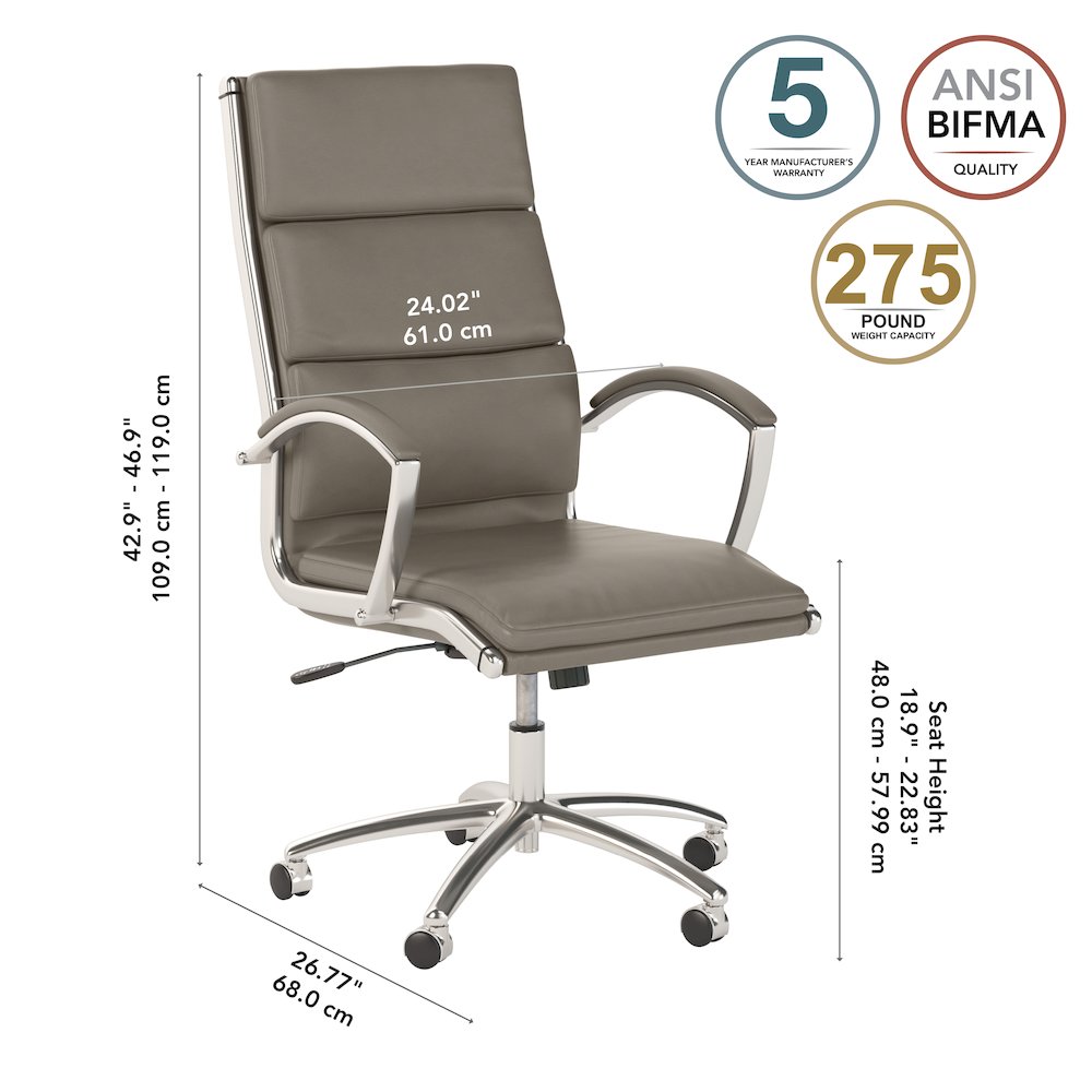 Modelo High Back Leather Executive Office Chair. Picture 9