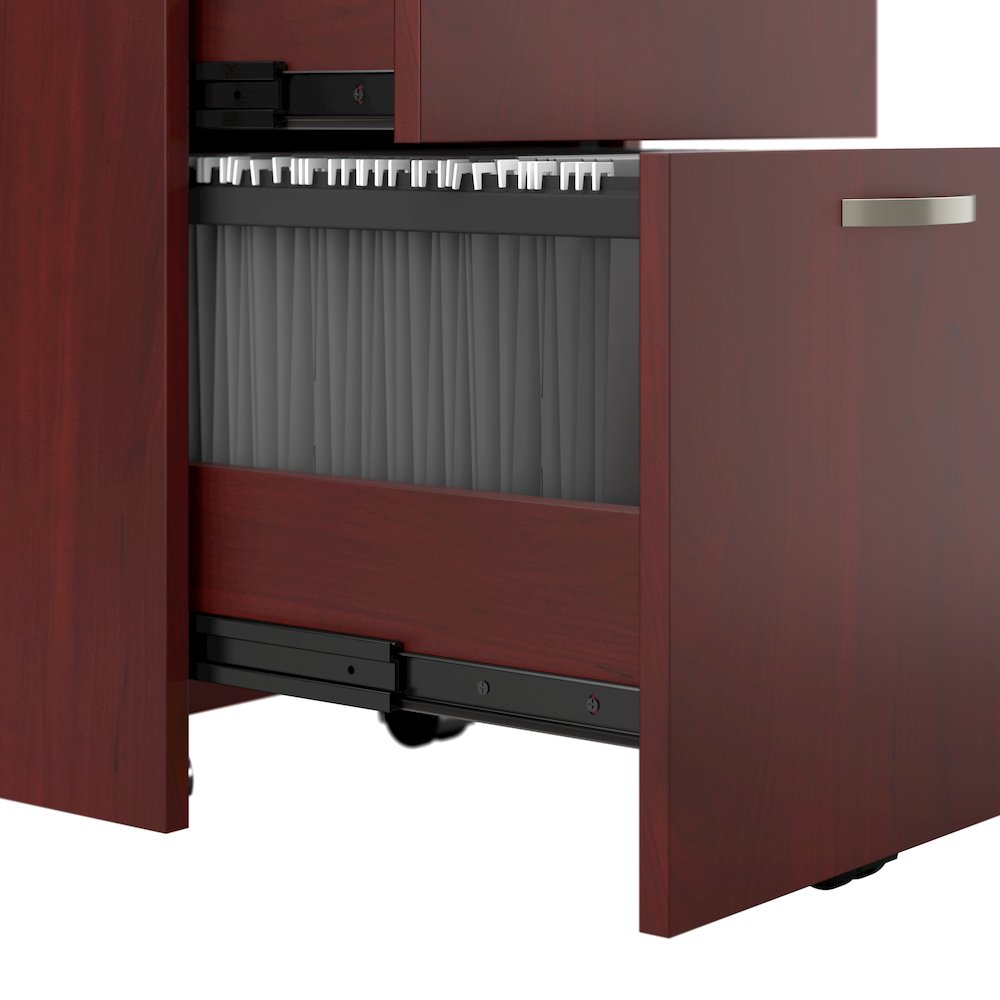 65W L Shaped Cubicle Desk with Storage, Drawers, and Organizers. Picture 4