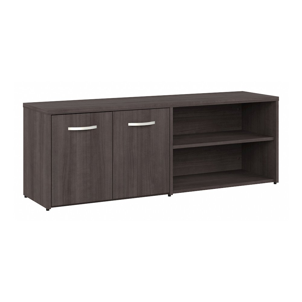 Hybrid Low Storage Cabinet with Doors and Shelves. Picture 1