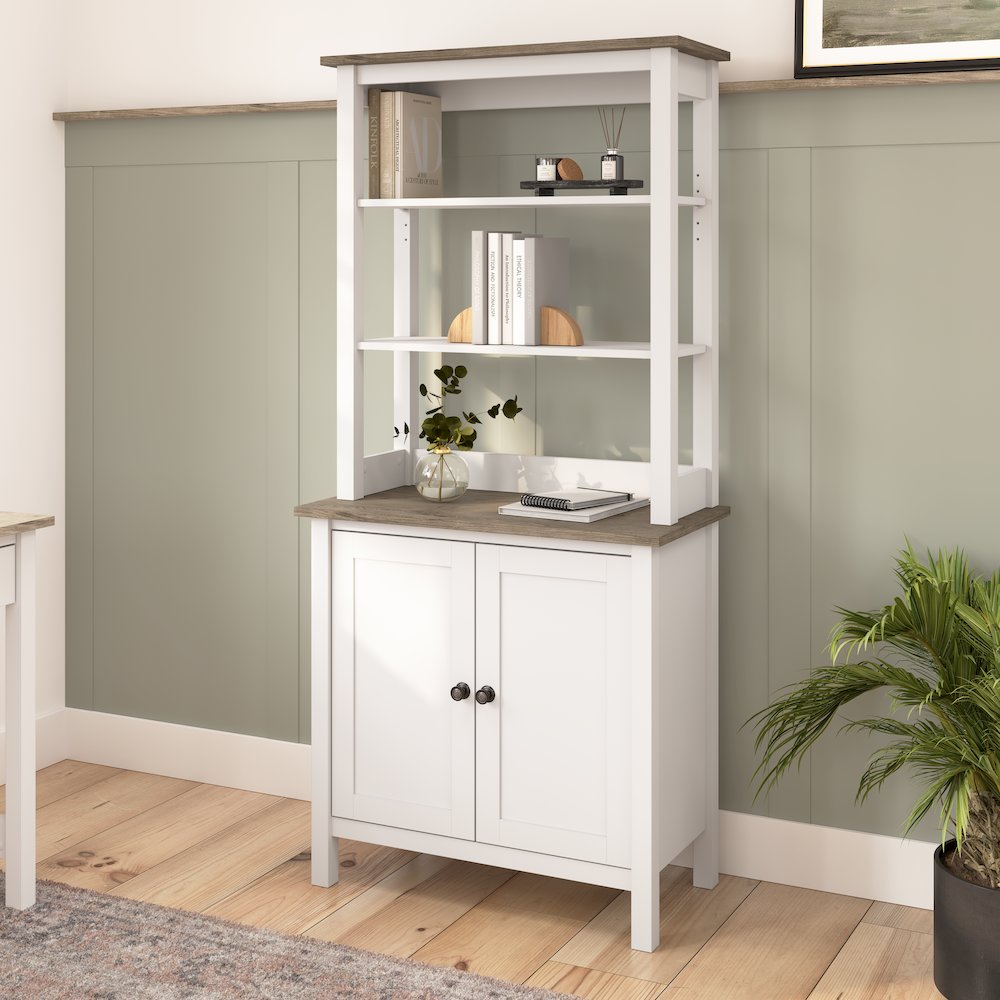 Mayfield 5 Shelf Bookcase with Doors. Picture 2