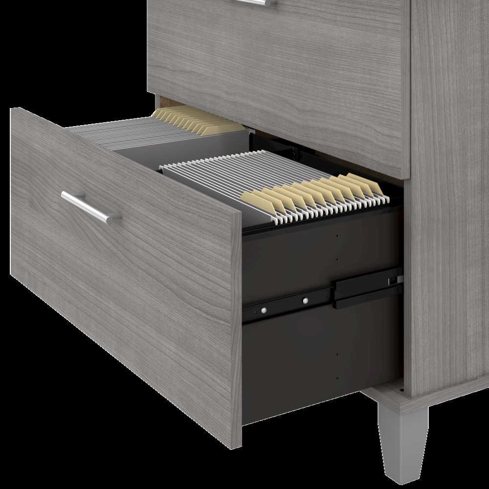 Somerset 72W L Shaped Desk with Hutch and Lateral File Cabinet. Picture 6