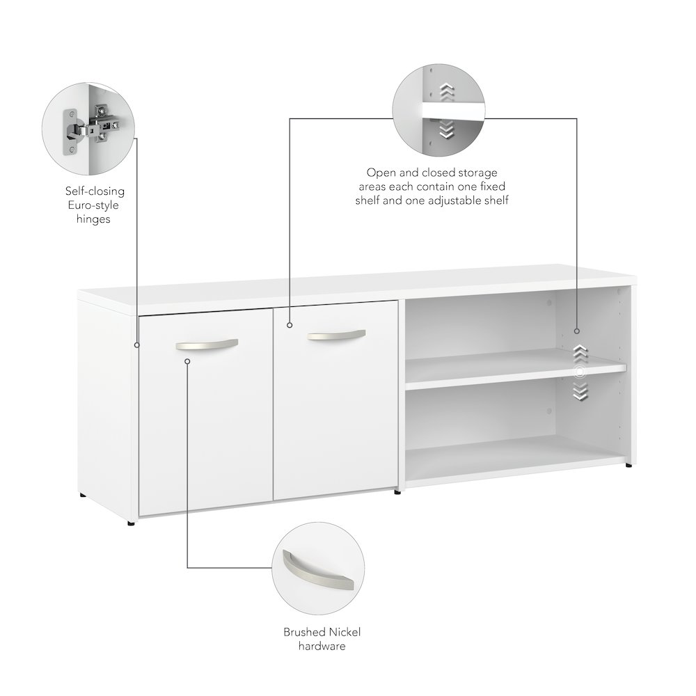 Studio C Low Storage Cabinet with Doors and Shelves. Picture 7