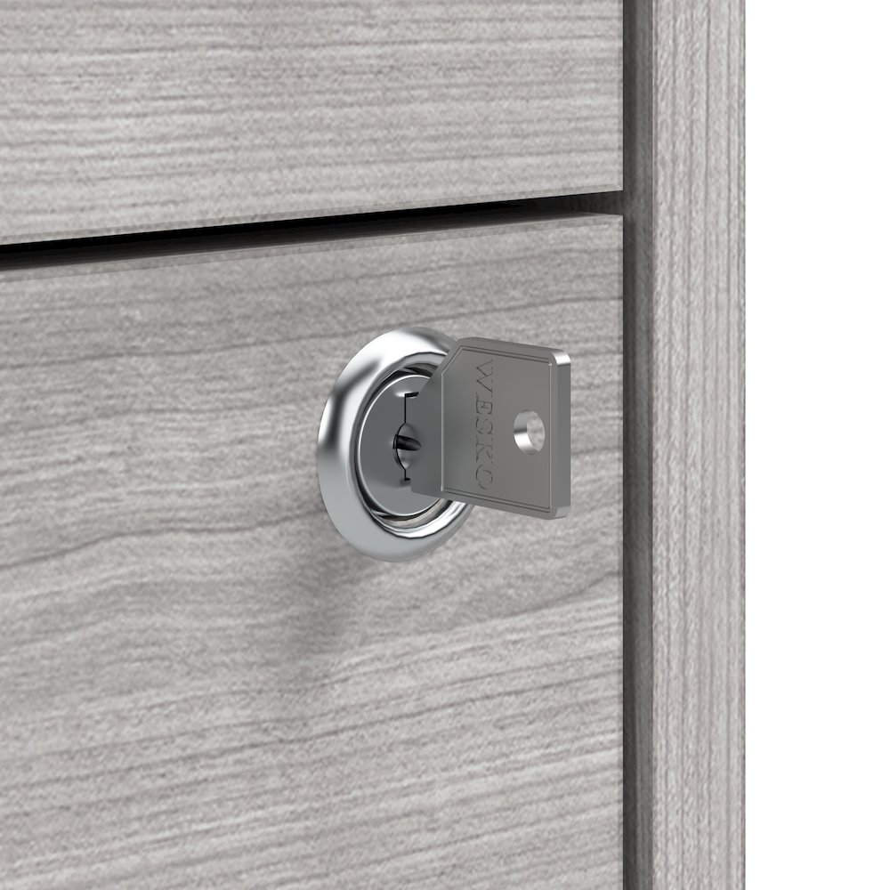 Hustle Rolling Storage Cabinet with Drawers and Shelves in Platinum Gray. Picture 6