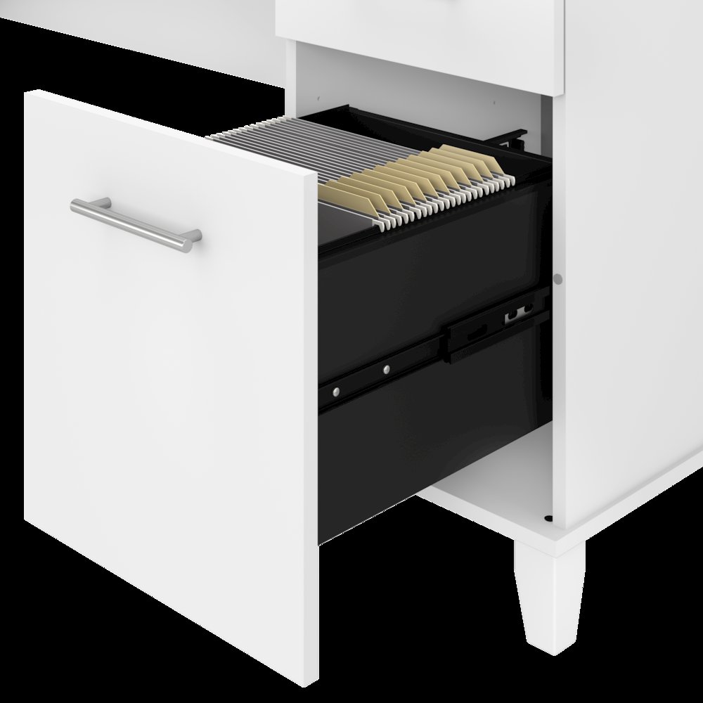 Somerset 72W Office Desk with Hutch and 5 Shelf Bookcase. Picture 3