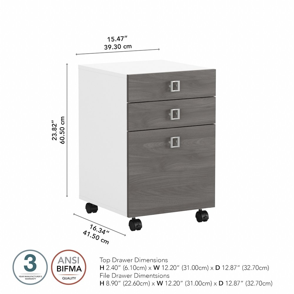Echo 3 Drawer Mobile File Cabinet. Picture 9