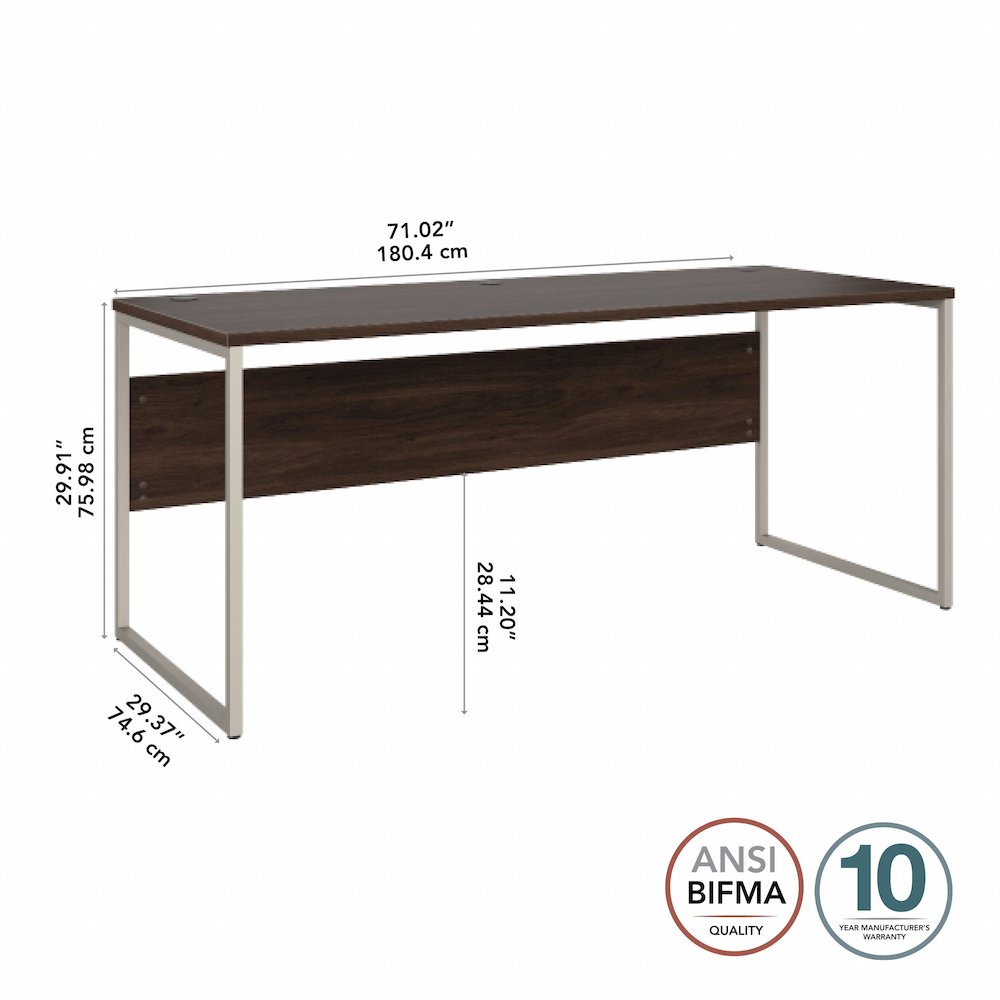 Hybrid 72W x 30D Computer Table Desk with Metal Legs. Picture 7