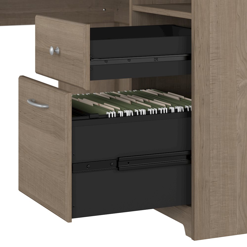 Cabot 60W L Shaped Computer Desk with Hutch and Storage. Picture 3