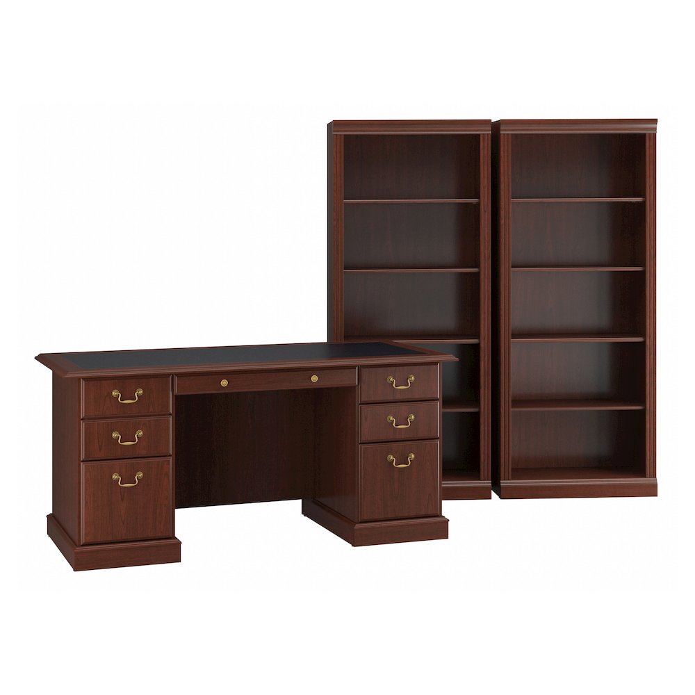 Saratoga Executive Desk and Bookcase Set. Picture 1