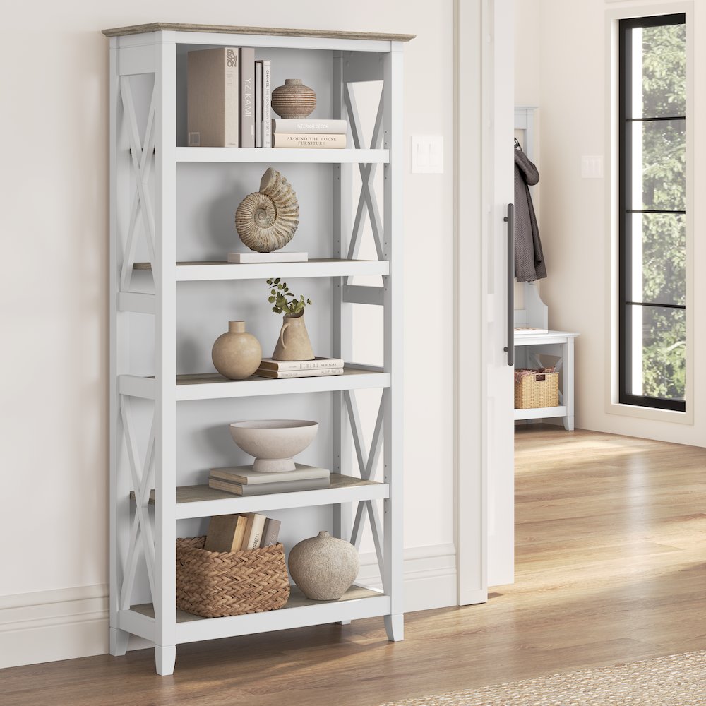 Key West Tall 5 Shelf Bookcase. Picture 2