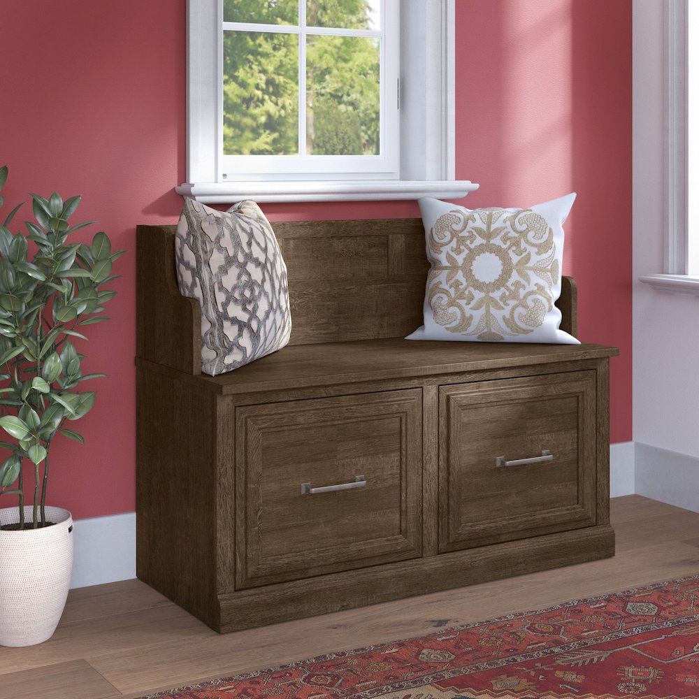Woodland 40W Entryway Bench with Doors. Picture 2