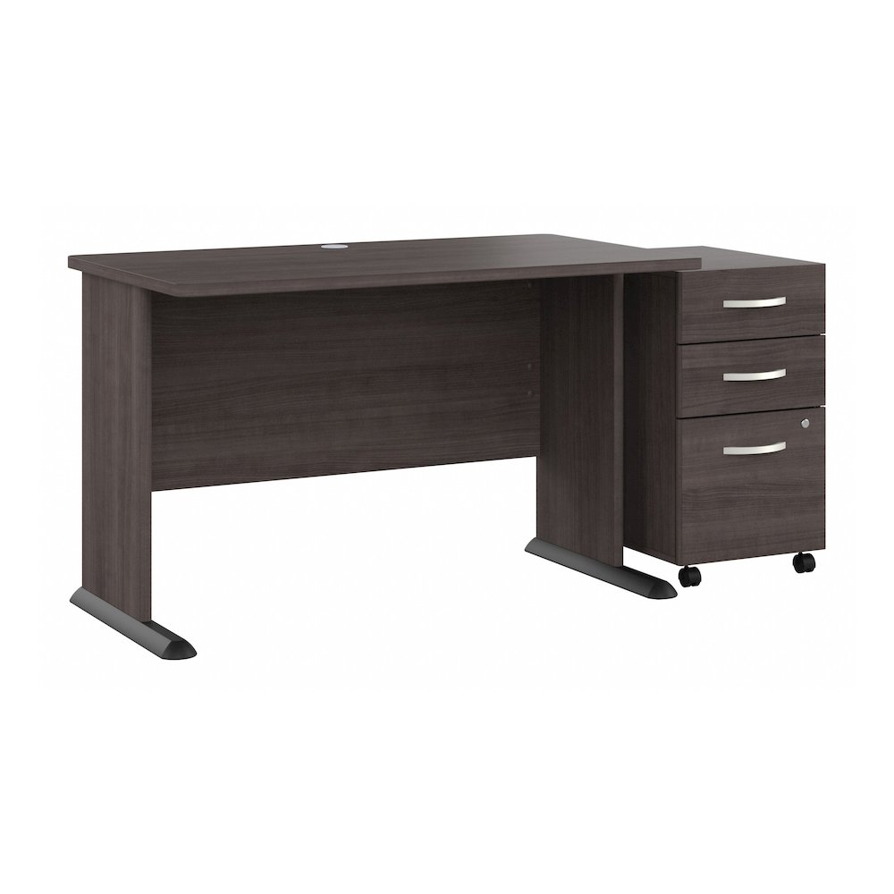Studio A 48W Computer Desk with 3 Drawer Mobile File Cabinet. Picture 1